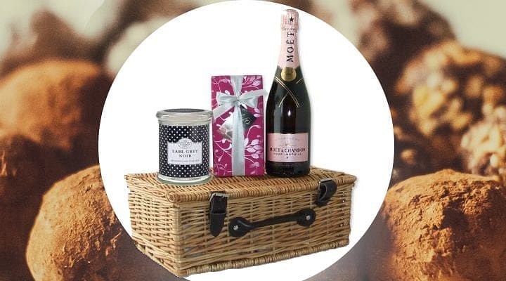 Champagne & Truffles Veuve Gift Basket by GourmetGiftBaskets.com